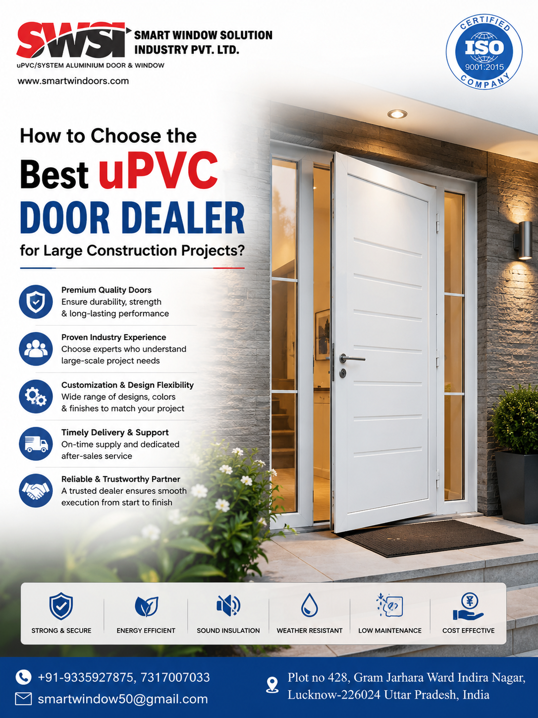 How to Choose the Best UPVC Door Dealer for Large Construction Projects?
